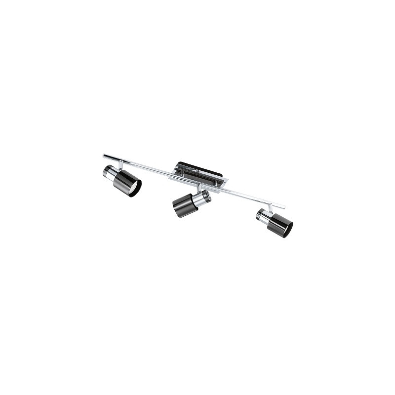 PLAFONNIER 3 SPOTS DAVIDA 1 NOIR|NICKEL 580MM-EGLO PLAFONNIER 3 SPOTS DAVIDA 1 NOIR|NICKEL 580MM-EGLO
