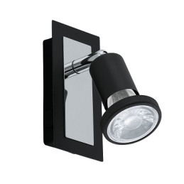 APPLIQUE MURALE 1 SPOT SARRIA NOIR 120x60MM-EGLO