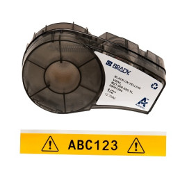 CARTOUCHE ETIQUETTES VINYLE JAU 6,4Mx12,7MM-BRADY