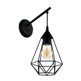 APPLIQUE MURALE TARBESEN ACIER NOIR-EGLO