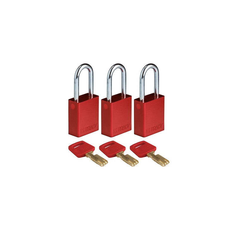 3 CADENAS CONSIGNA. ALU RGE -6,35x87,5MMx1CL-BRADY 3 CADENAS CONSIGNA. ALU RGE -6,35x87,5MMx1CL-BRADY