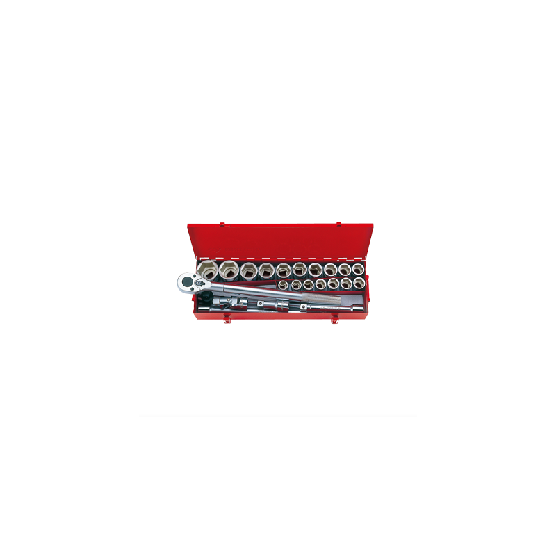 COFFRET (DOUILLES 3-4"-6P+ACCESS) 23PC -KINGTONY