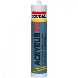 MASTIC ACRYLIQUE 300ML ACRYRUB F4 BLANC - SOUDAL