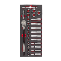 MODULE POUR SERVANTE 28PCS-DOUILLE 1-2"-MILWAUKEE