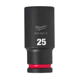DOUILLE LONGUE A CHOC 1-2" 6P 25MM-MILWAUKEE