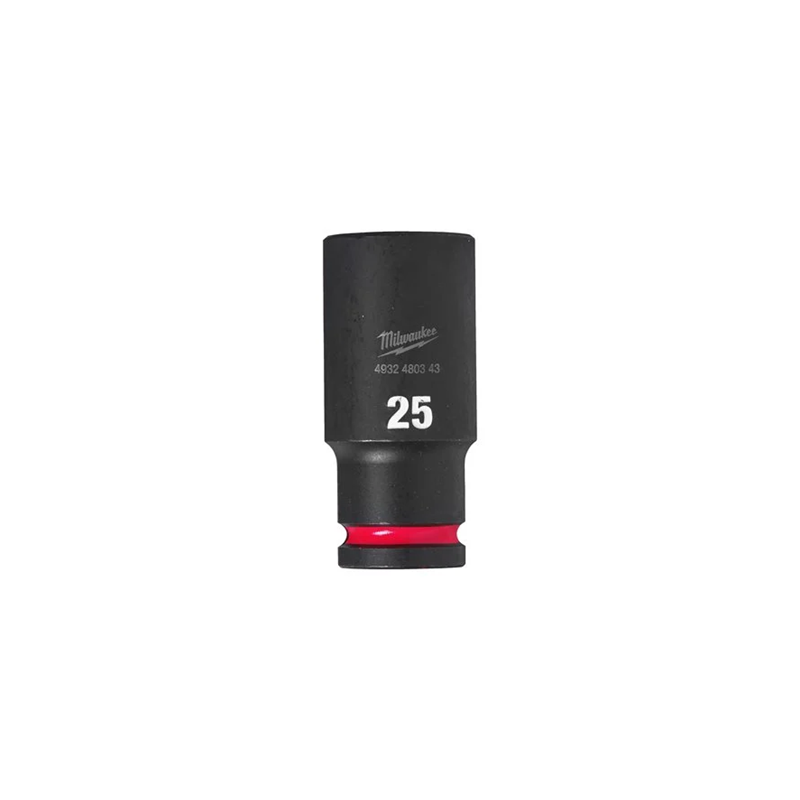 DOUILLE LONGUE A CHOC 1-2" 6P 25MM-MILWAUKEE DOUILLE LONGUE A CHOC 1-2" 6P 25MM-MILWAUKEE