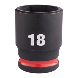 DOUILLE COURTE A CHOC 3-8" 6P 18MM-MILWAUKEE