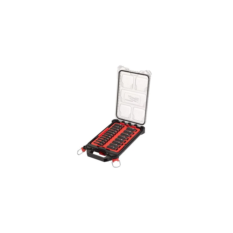 JEU 19 PCS-DOUILLES LONGUE 3-8" A CHOC-MILWAUKEE