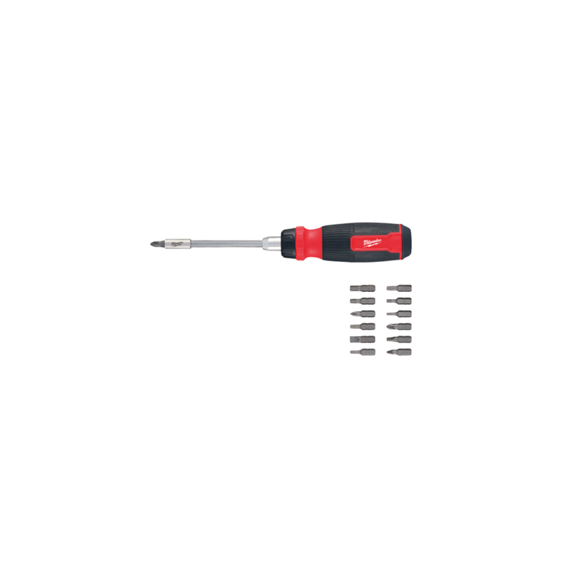 JEU 14 PCS-TOURNEVIS A CLIQUET ET EMBOUT-MILWAUKEE