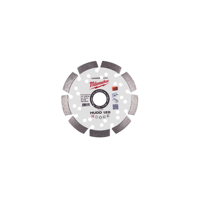 DISQUE DIAMANT ∅125X2.6X22.23MM-HUDD-MILWAUKEE DISQUE DIAMANT ∅125X2.6X22.23MM-HUDD-MILWAUKEE