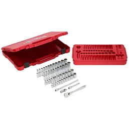 JEU 50 PCS-DOUILLE 1-4 CHROME+ACCESSOIRE-MILWAUKEE