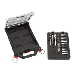 JEU 28 PCS-DOUILLE 1-4 CHROME+ACCESSOIRE-MILWAUKEE