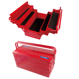 CAISSE A OUTILS METALLIQUE VIDE ROUGE-KINGTONY