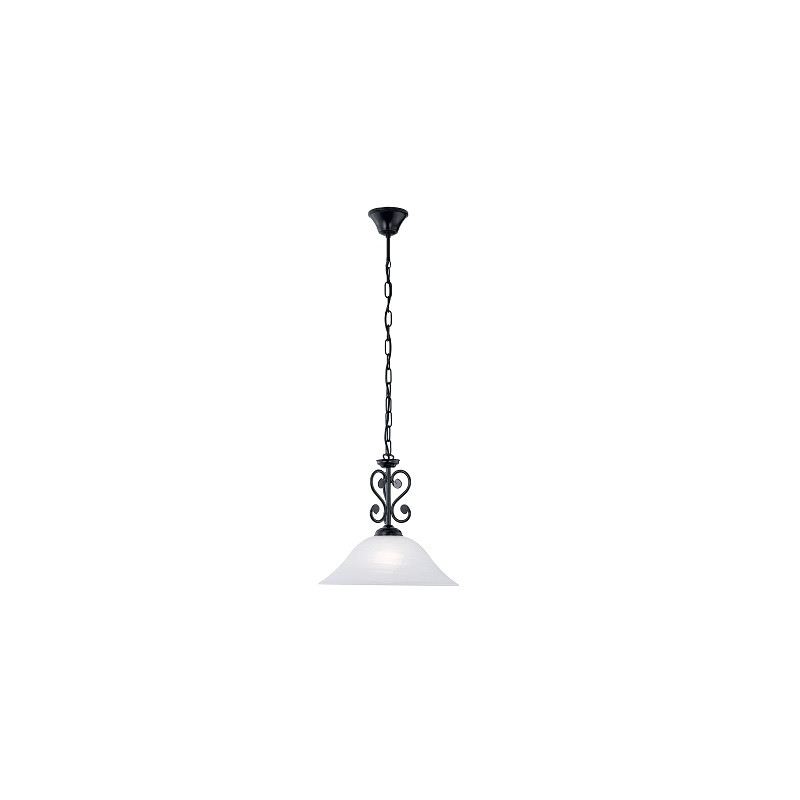 LUSTRE MURCIA CHAINE NOIR|ALABASTER BLANC-EGLO