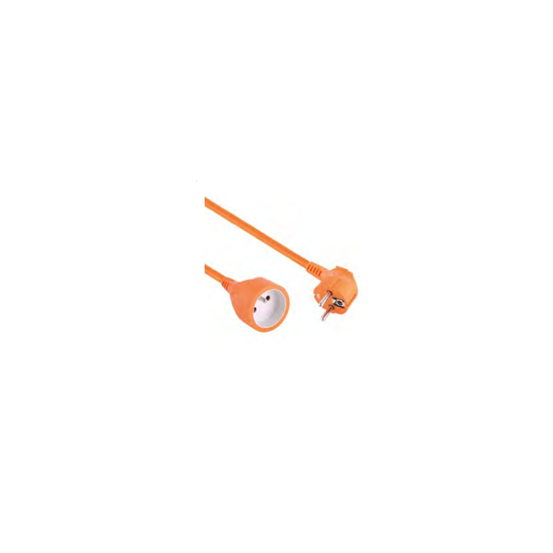 RALLONGE 1 PRISE ORANGE|3G1,5x25M-ELECTRALINE
