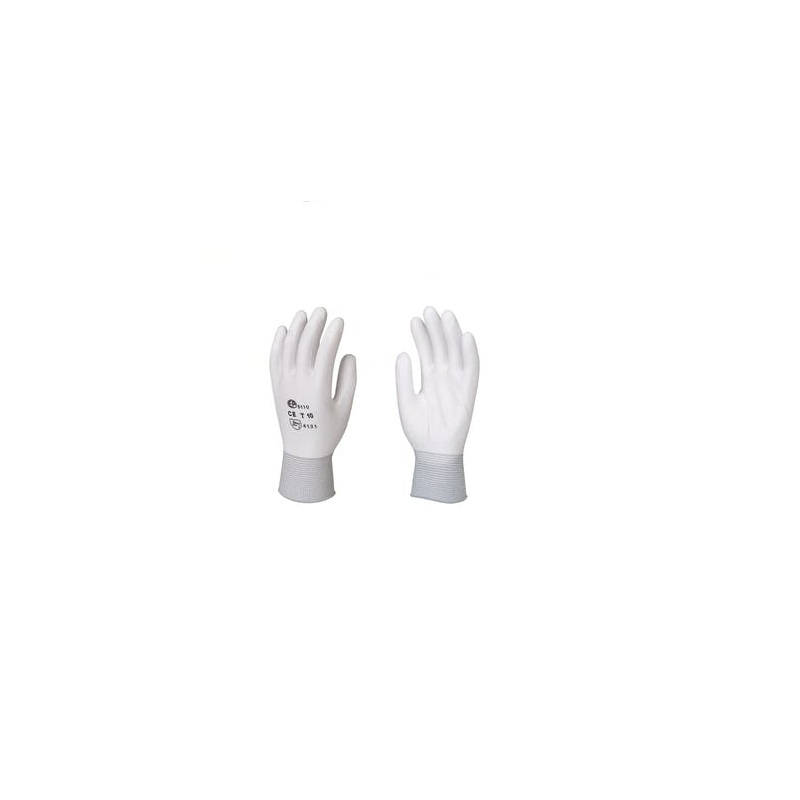 GANTS TRICOT POLYESTER - PU BLC T9-COVERGUARD