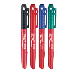 JEU 4 PCS-MARQUEUR POINTE FINE 4 COULEUR-MILWAUKEE