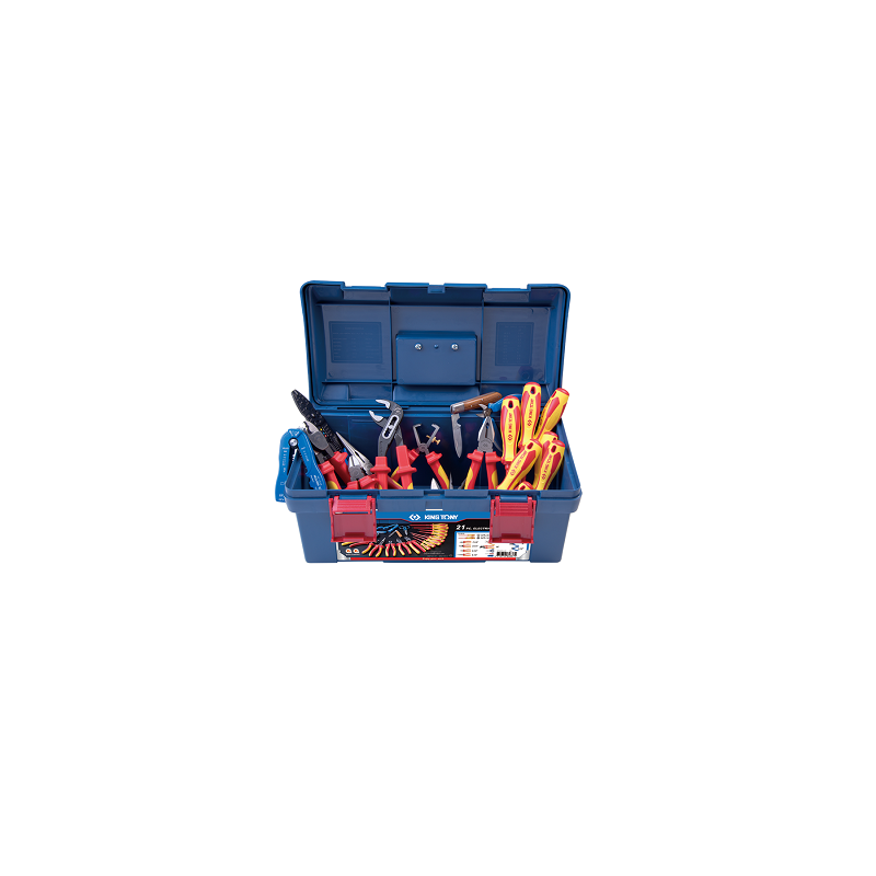 BOITE A OUTIL 21PCS PLASTIQUE ELECTRICIEN-KINGTONY