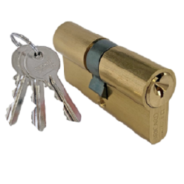 CYLINDRE PRATIC LAITON 2 ENTRE L60MM x3CL-BRICARD