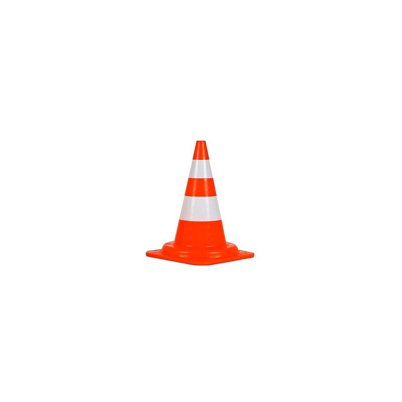 CONE SIGNALISATION PE 54 CM 2 BANDES BLANCHES CONE SIGNALISATION PE 54 CM 2 BANDES BLANCHES