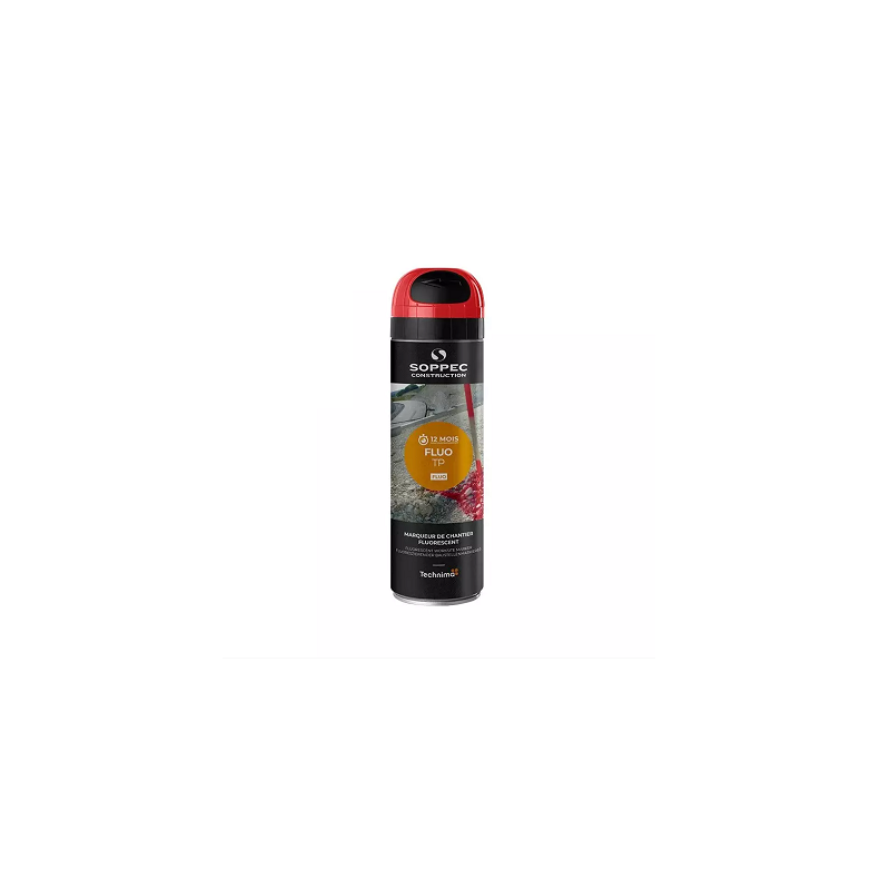 AEROSOL-TRACEUR CHANTIER ROUGE 500ML-SOPPEC