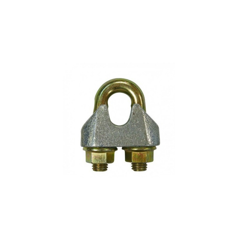 SERRE CABLE A ETRIER ACIER ZING JAUNE -19MM -LEVAC