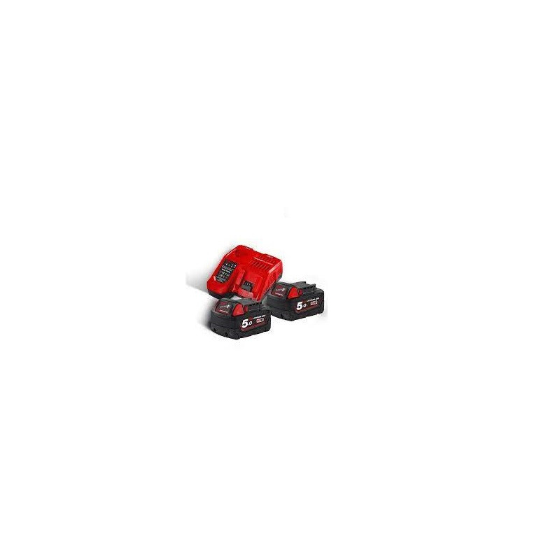 PACK BATTERIE NRG (2X5AH)+CHARGEUR RAPID-MILWAUKEE